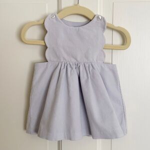 Jacadi Gray Scalloped Pinafore Dress